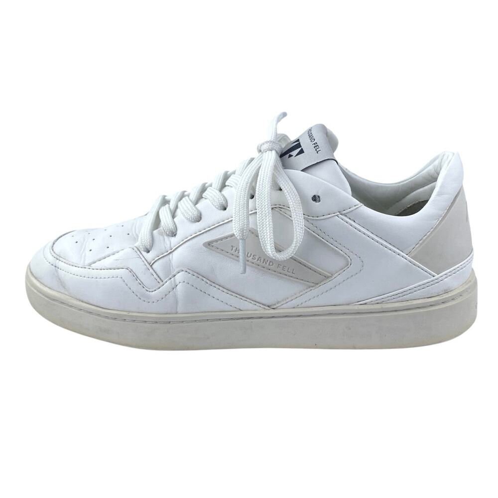 Thousand Fell Court Women's White Leather Low Top Lace Up Sneakers Shoes Size 7